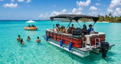 Saloon Boat en Guadeloupe pour une journée barbecue sur l'eau